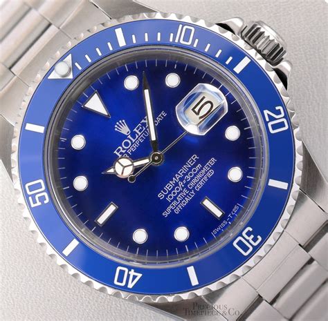 rolex submariner stainless steel blue face